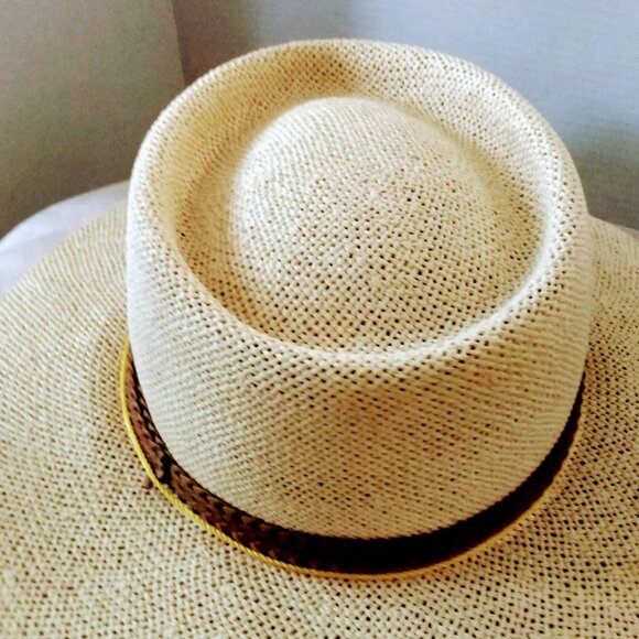 DOBBS FIFTH AVENUE PANA TWIST STRAW HAT SZ 7-71/8 M - Picture 3 of 8